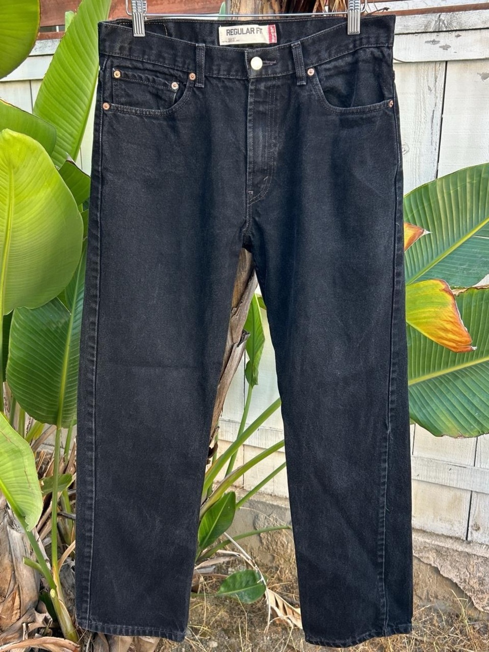 Vintage 2007 Levi’s 505 Jeans Mens 34x30 Black Regular Fit Straight Denim